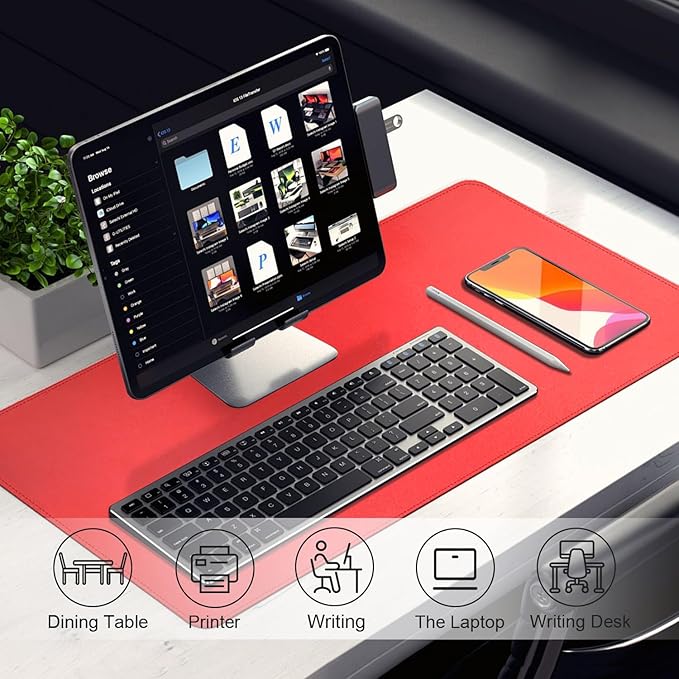 Large Desk Pad 47.2" x 17", Leather Desk Mat Protector, Non-Slip PU Leather - Image 5