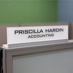 Printex Design - Personalized Office CUBICLE Name Plate & Sign. Modern Aluminum - Image 2