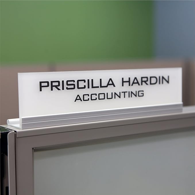 Printex Design - Personalized Office CUBICLE Name Plate & Sign. Modern Aluminum - Image 2