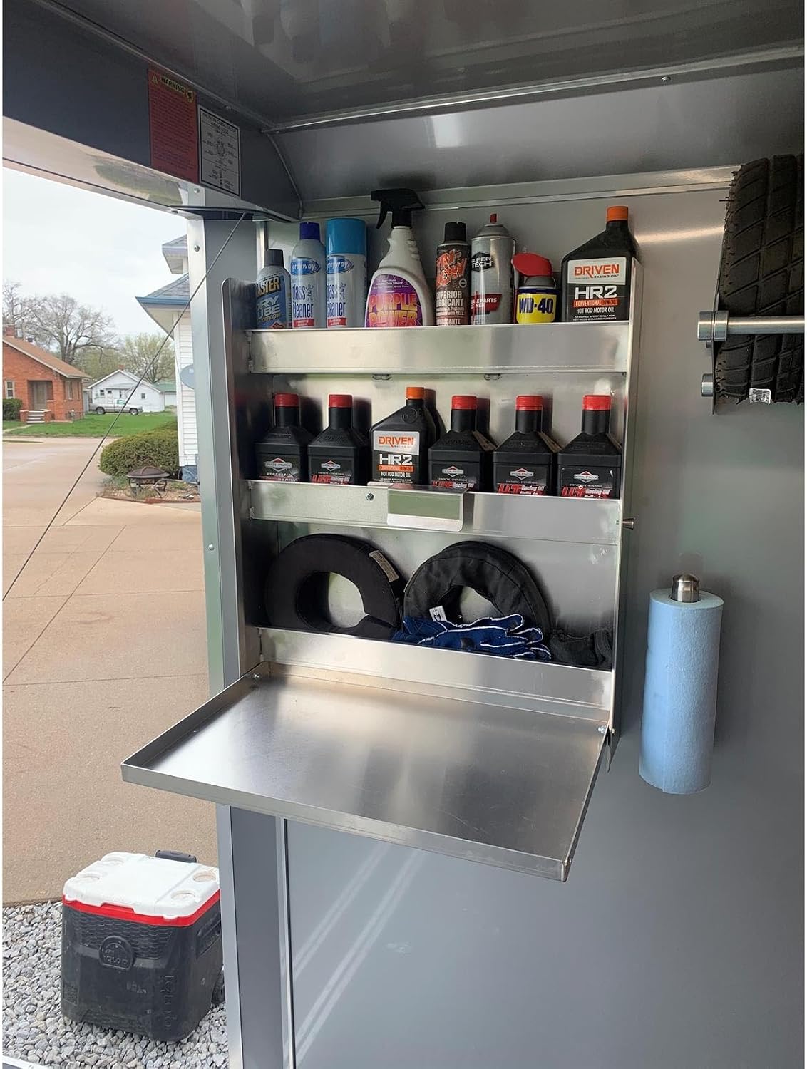universal trailer and garage organizer kit, aluminum storage, view 9