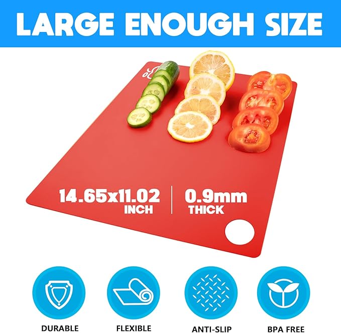 GoodLuck 4 Pieces Flexible Cutting Boards - Image 2