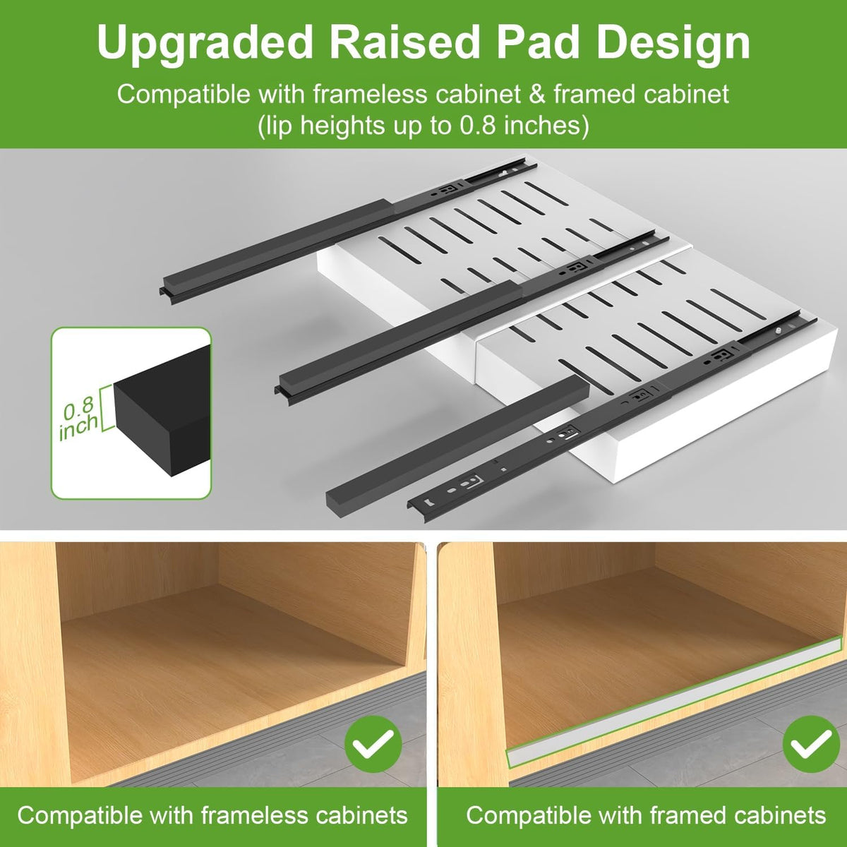 ANTOWIN 2-Pack Expandable Pull Out Cabinet Organizer 21"Deep(12.2"-...