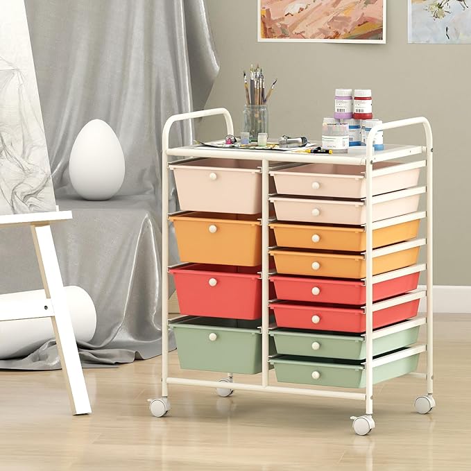 Giantex 12 Drawer Rolling Cart - Image 4