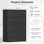 Bestoo 4-Drawer File Cabinet - Image 3