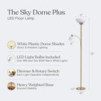 Brightech Sky Dome Plus LED Floor lamp, Torchiere Super Bright Floor Lamp - Image 5