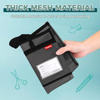 Pendancy Mesh Zipper Pouch A3 Size, Large Double Pocket Lightweight Nylon - Image 3