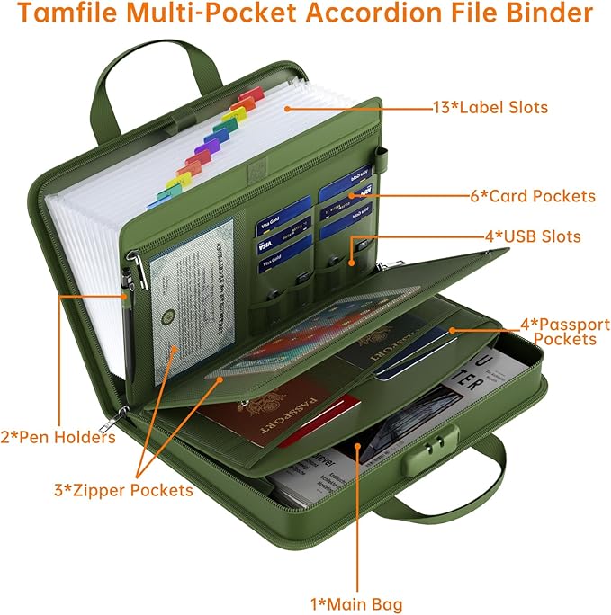 5200℉ Fireproof Accordion File Organizer - Image 4