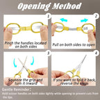 2 PCS Stainless Steel Mini Folding Scissors, Safety Pocket-Sized Multipurpose - Image 4