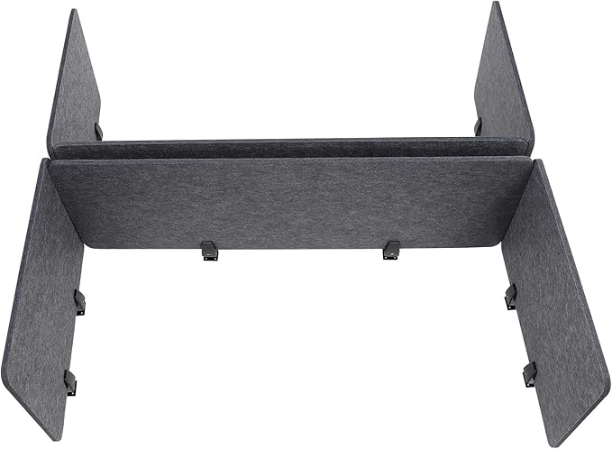 ReFocus Raw Clamp-On Acoustic Desk Divider Mounted Privacy Panel Set – Reduce - Image 6