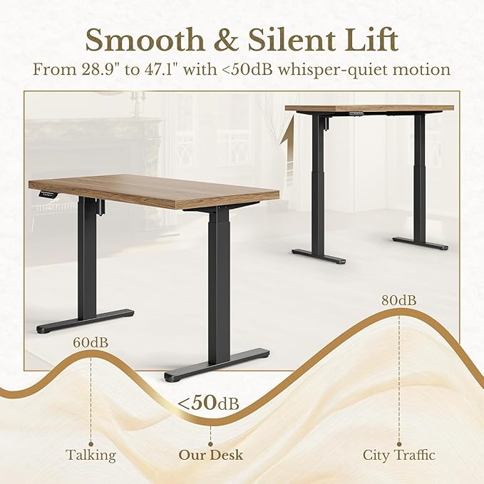 ErGear Height Adjustable Electric Standing Desk, 47.2 x 23.6 Inches Sit Stand - Image 6