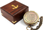 Be Strong and Courageous, Do Not Be Afraid Brass Engraved Compass - Image 8