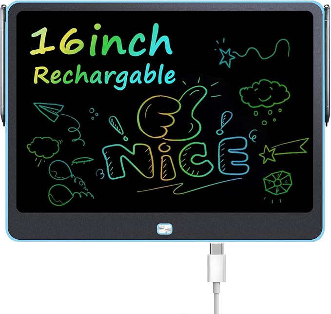 Rechargeable LCD Writing Tablet by QIAOBUQI