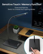 trond desk lamp, dimmable eye-caring table lamp, memory on a desk or shelf