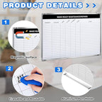 Lincia Make Ready Maintenance/Repairs Dry Erase Whiteboard Magnetic Dry Erase - Image 3