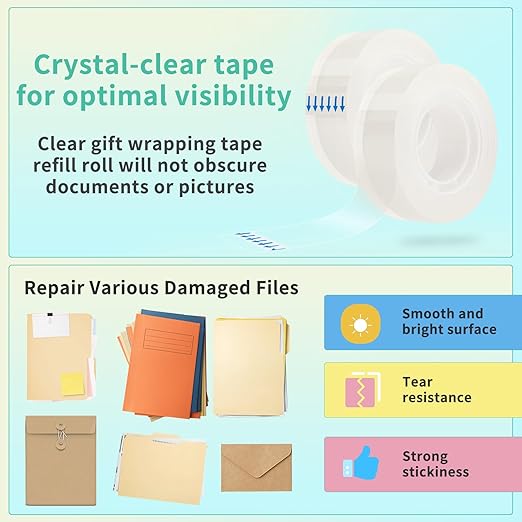 OWLKELA 4 Rolls Transparent Tape Refills, All-Purpose Transparent Glossy Tape - Image 5