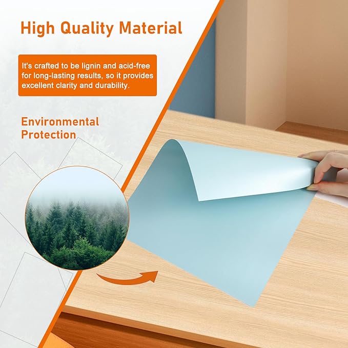 100 Sheets Light Blue Shimmer Cardstock 8.5 x 11 Craft Paper, 92lb Heavyweight - Image 5