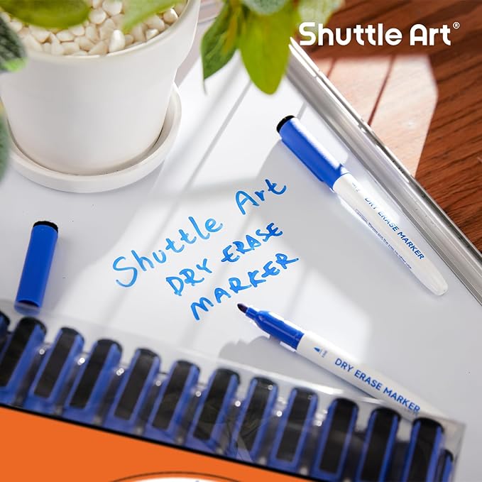 Shuttle Art Blue Dry Erase Markers, 60 Pack Magnetic Whiteboard Markers - Image 7