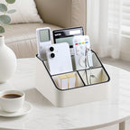 MEIBOOCH Remote Control Holder, PU Leather Small Desk Organizer - Image 2