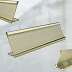 10 Pack 2" x 8" Aluminum Desk Name Plate Holder, Office Name Plate Holder - Image 2
