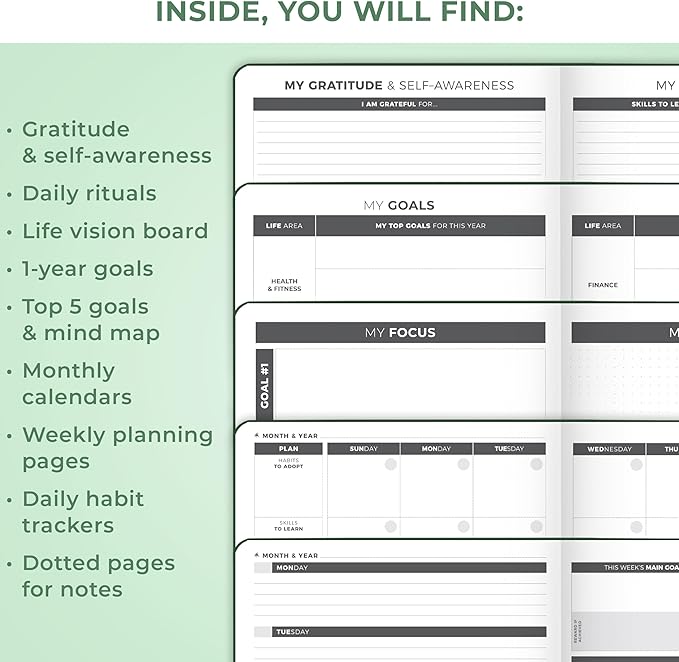 Clever Fox Planner Large – Undated Weekly & Monthly Planner - Image 5