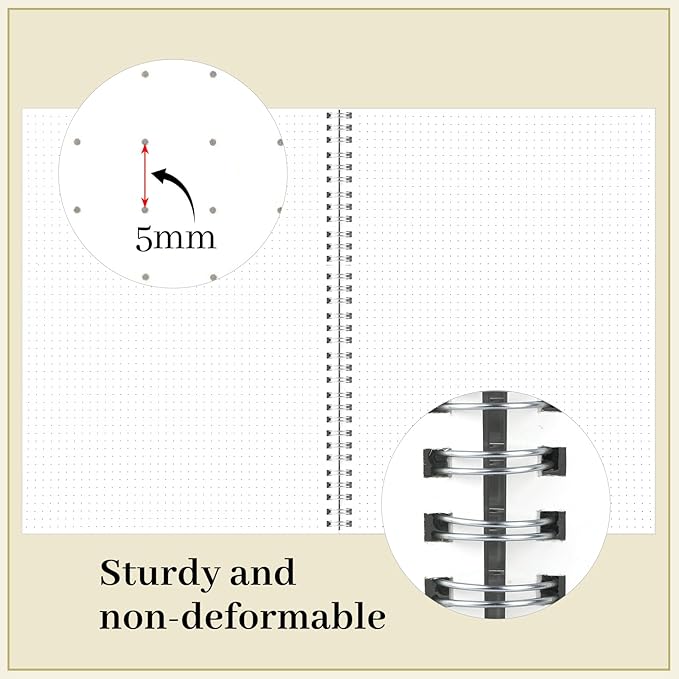 BESARME 80 Sheets A4 Dot Grid Spiral Notebook - Image 4