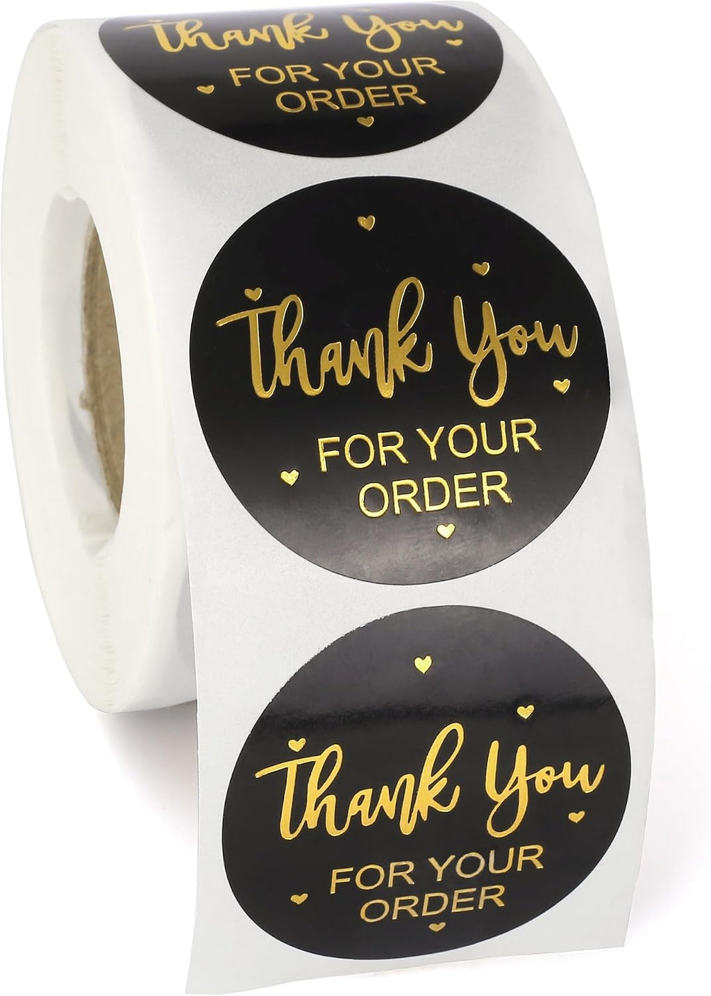 Lpraer 500Pcs 1.5" Thank You for Your Order Stickers Roll Retro Adhesive Thank You Label for Packaging,Small Business,Envelopes,Cards,Letters,Boxes