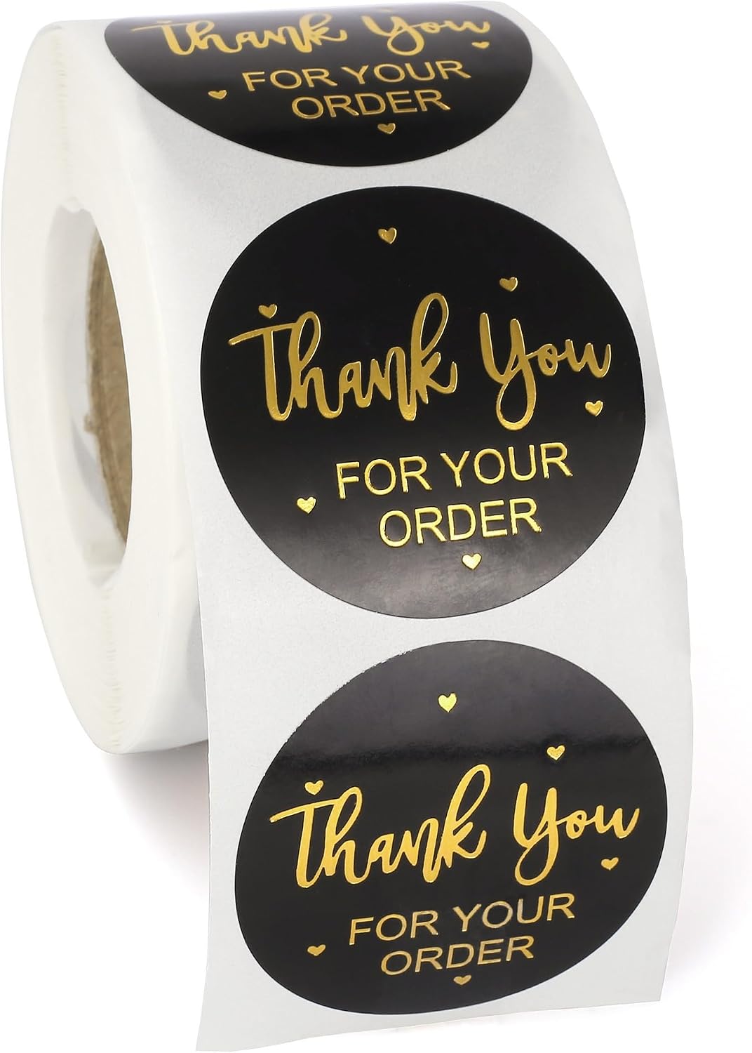 Lpraer 500Pcs 1.5" Thank You for Your Order Stickers Roll Retro Adhesive Thank You Label for Packaging,Small Business,Envelopes,Cards,Letters,Boxes