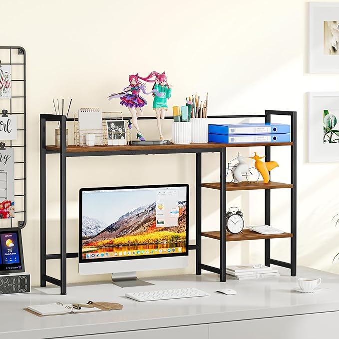 Snughome Desk Shelf, 44.9" Large Desktop Organizer Shelf, Desk Hutch - Image 2