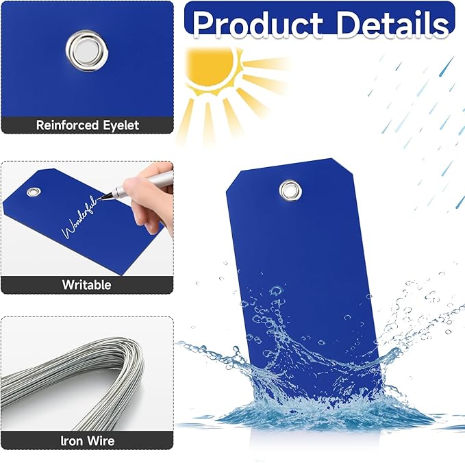 100 Pieces Plastic Shipping Tags - Image 3