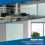 Magnetic Glass Writeboard 72"x48" Premium Tempered Dry Erase Boards Wall - Image 5
