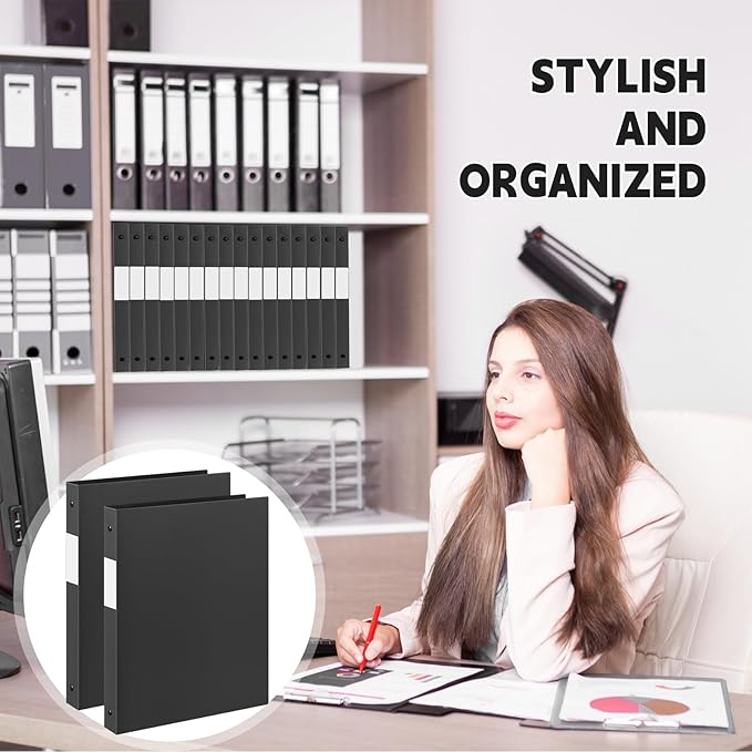 Henoyso 36 Pcs 3 Ring Binder 0.5 Inch Round Fits Letter Size 8.5'' x 11'' Paper - Image 7