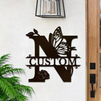 Personalized Custom Letter Name metal Signs, Custom Black Letter Monogram Wall - Image 2