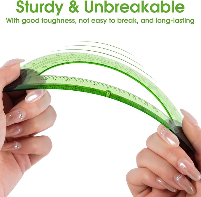 Hoiny 10 Pack Clear Protractor, 6 Inch Plastic Protractors, 180 Degrees - Image 4