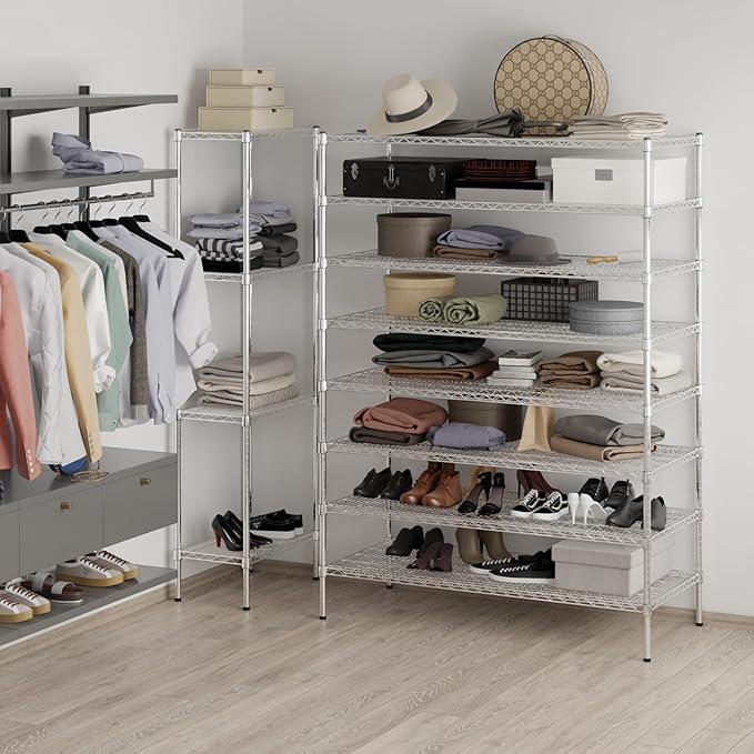 Regal Altair 24" Deep x 54" Wide x 74" Height Wire Shelving Kit | 8-Tier | NSF - Image 5