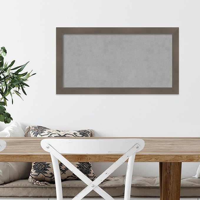 Amanti Art Grey Framed Magnetic Board 14x26 Small Vision Board - Image 5
