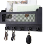 Nekon Mail and Key Holder for Wall Decorative, 11 Inch Wooden Wall Key Organizer by NekonDesign