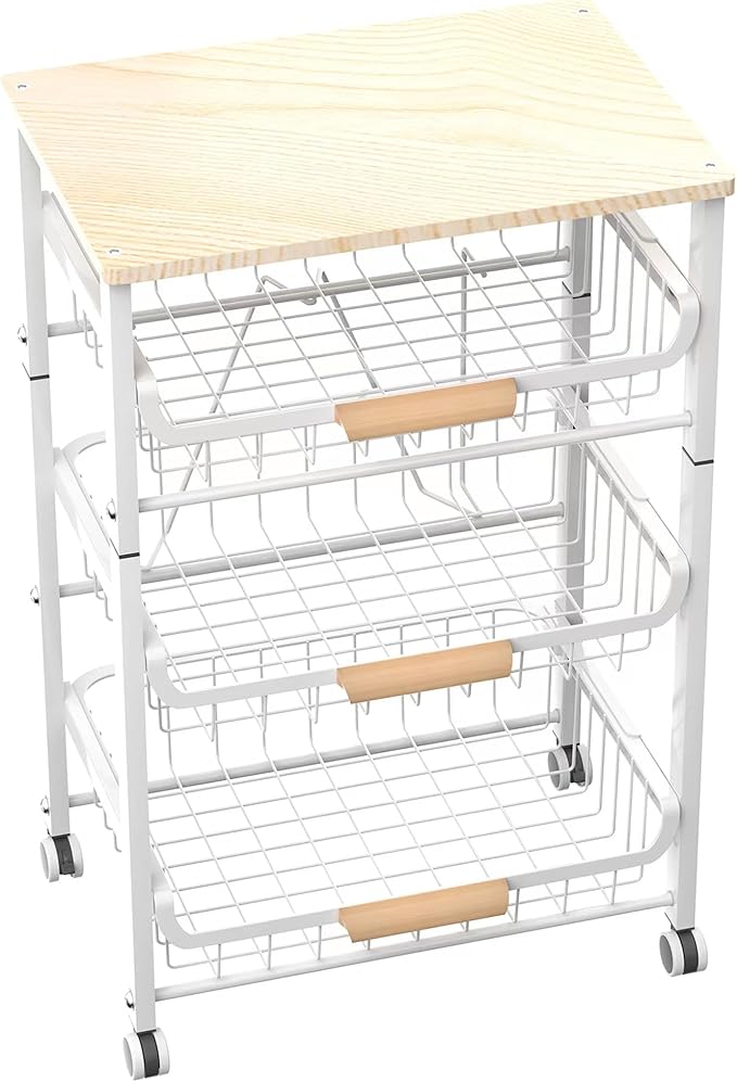 NiuYichee 4-Layer Fruit Basket Kitchen Food Storage Organizer and Storage Rack by NiuYichee