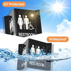 Faittoo Restroom Sign, Bathroom Signs, 6 x 8 Inches Acrylic Sign, - Image 4