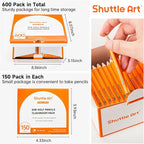Shuttle Art 600 Pack #2 HB Mini Pencils, Wood-cased, Pre-sharpened - Image 2
