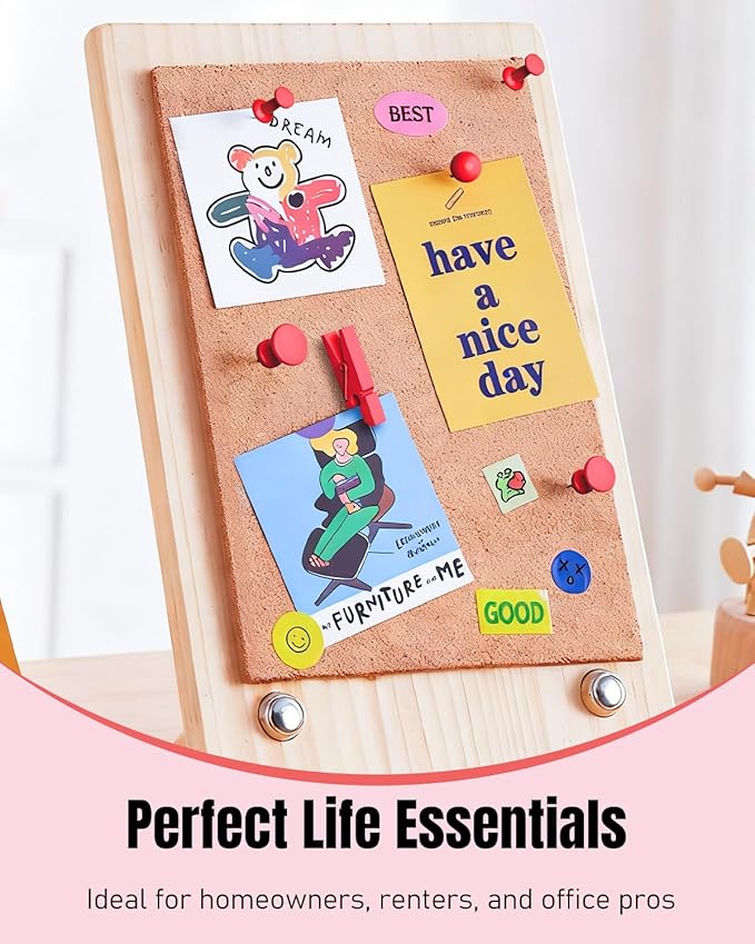 Uniclife 200 Pcs Thumb Tacks for Wall, Decorative Push Pins, Cute Thumbtacks - Image 5