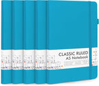 5 Pack Journal Notebook Bulk for School, Feela Hardcover Business Notebooks by feela