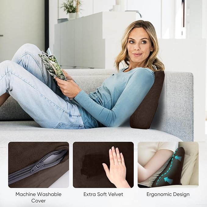 AHUAWA Back Support Pillow for Recliner Chair, Memory Foam Couch Back Cushions - Image 6