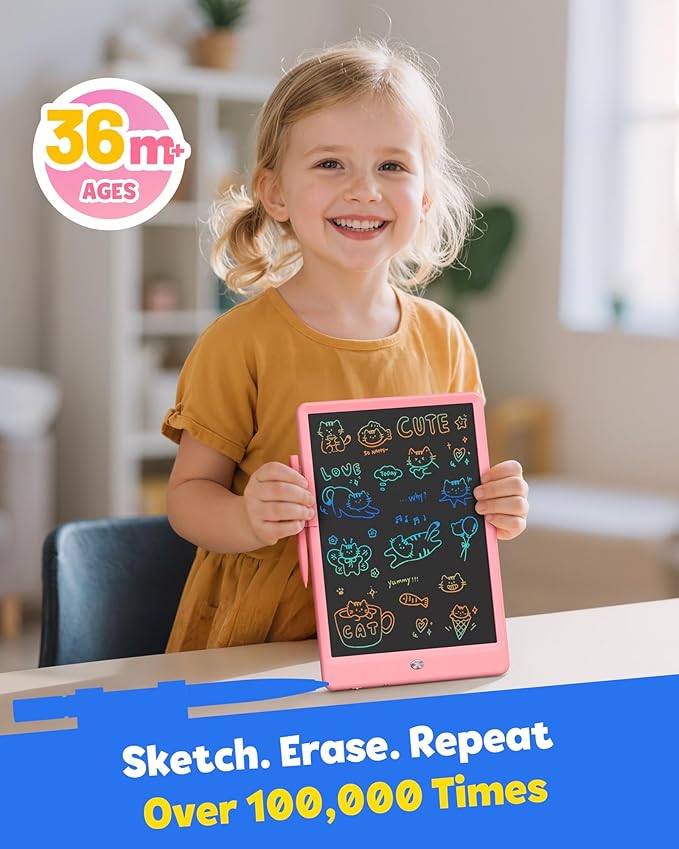 TEKFUN LCD Writing Tablet for Kids, 10-inch Coloring Drawing Pad, Mess Free - Image 2