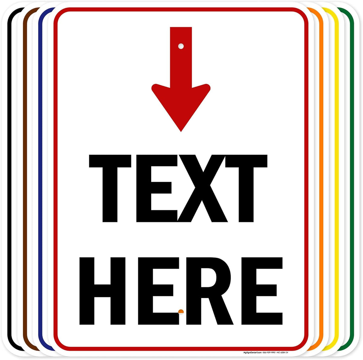 Custom Arrow, Custom Directional Sign, Arrow Down Sign, 18x24 Inches, Rust Free