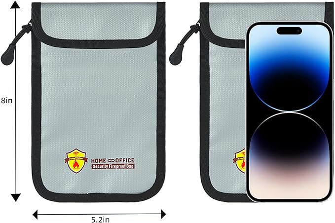 2 Pack Small Fireproof Bag, Fireproof Wallet Pouch, Non-itchy Waterproof Cash - Image 2