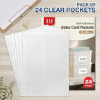 H4D 24 Pack Labels for Storage Bins, Tote Label Pockets for Organizing Storage - Image 2