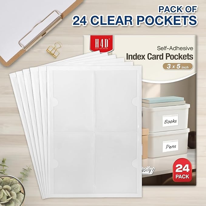 H4D 24 Pack Labels for Storage Bins, Tote Label Pockets for Organizing Storage - Image 2