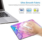 IMAYONDIA Purple Pink Blue Marble Mouse Pad, Liquid Gold Paint Marble Mouse Pads - Image 4