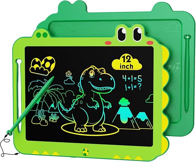 Kikapabi LCD Writing Tablet for Kids, 12 inch Dinosaur Doodle Board Toys Gifts by KIKAPABIToys