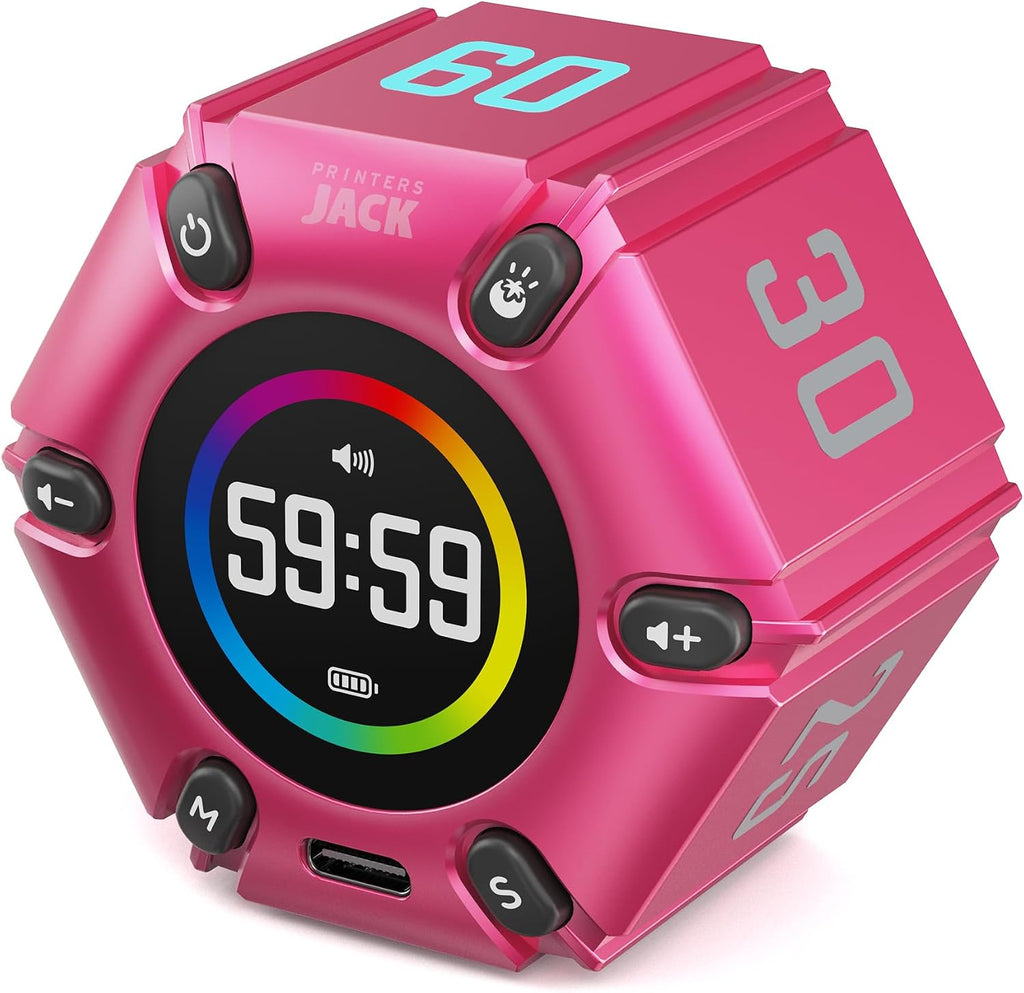 Printers Jack, Visual Pomodoro Timer, Productivity Cube Timer, Mute & Vibration